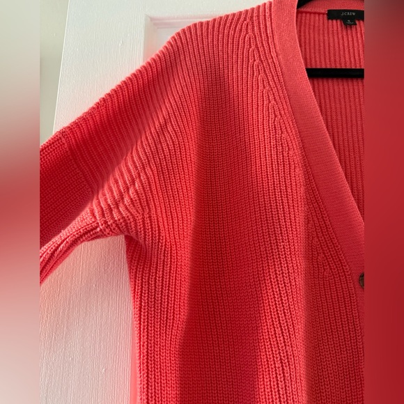 NWOT - J. Crew Vibrant Coral Cardigan - Picture 4 of 9
